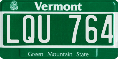 VT license plate LQU764