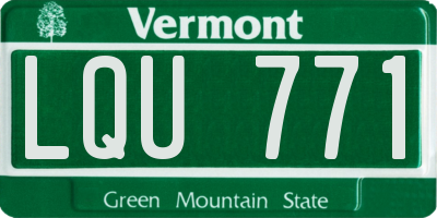 VT license plate LQU771