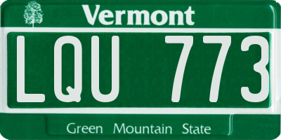 VT license plate LQU773