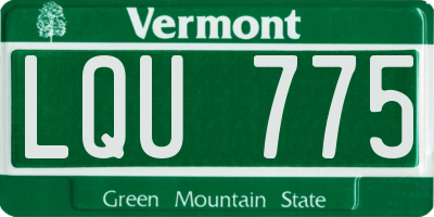 VT license plate LQU775