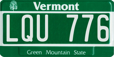 VT license plate LQU776