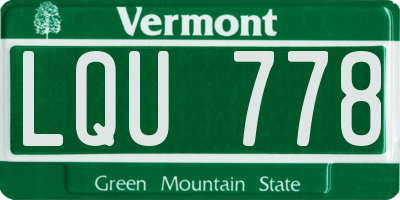 VT license plate LQU778