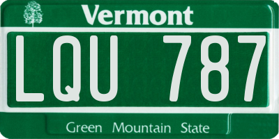 VT license plate LQU787