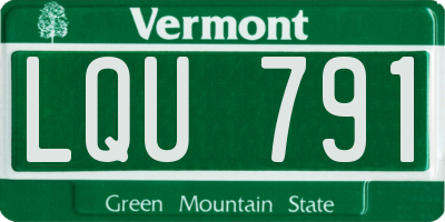 VT license plate LQU791