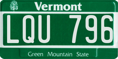 VT license plate LQU796