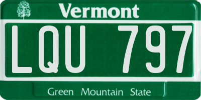 VT license plate LQU797