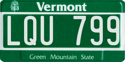 VT license plate LQU799
