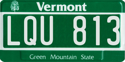 VT license plate LQU813