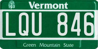 VT license plate LQU846