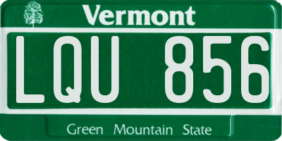 VT license plate LQU856
