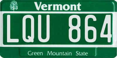 VT license plate LQU864