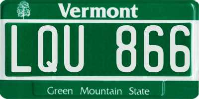 VT license plate LQU866