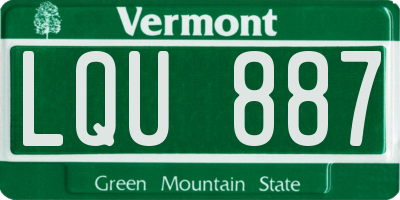VT license plate LQU887