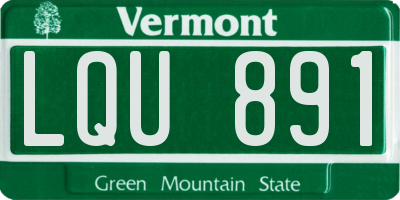 VT license plate LQU891
