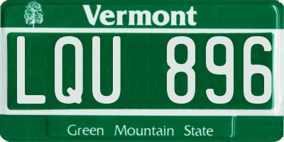 VT license plate LQU896