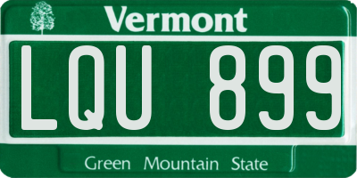 VT license plate LQU899