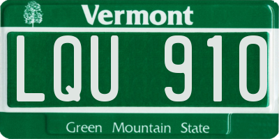 VT license plate LQU910
