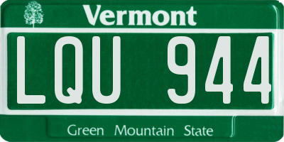VT license plate LQU944