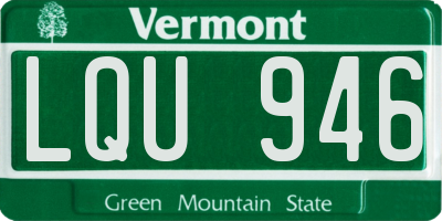 VT license plate LQU946