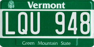 VT license plate LQU948