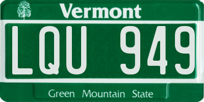 VT license plate LQU949