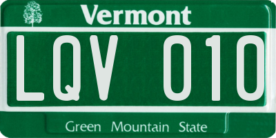 VT license plate LQV010