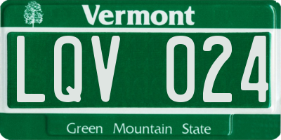 VT license plate LQV024
