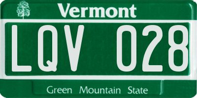 VT license plate LQV028