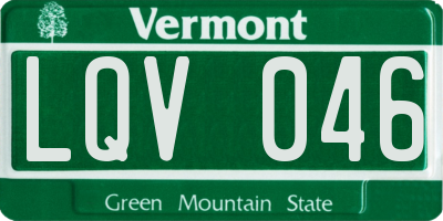 VT license plate LQV046