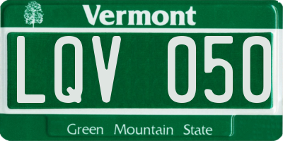VT license plate LQV050