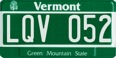 VT license plate LQV052