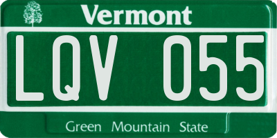 VT license plate LQV055