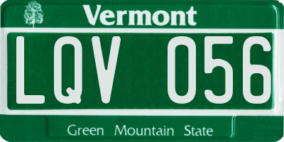 VT license plate LQV056
