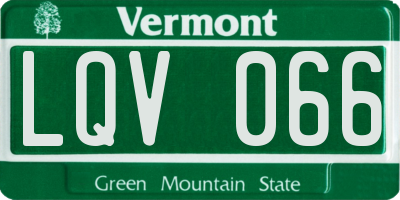 VT license plate LQV066