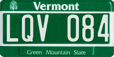 VT license plate LQV084