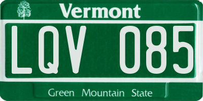 VT license plate LQV085