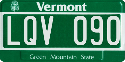 VT license plate LQV090