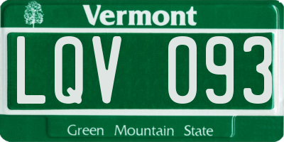 VT license plate LQV093