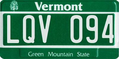 VT license plate LQV094
