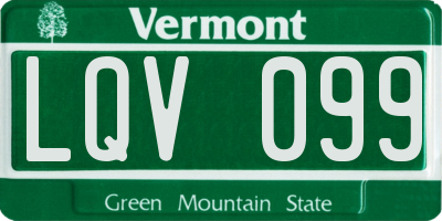 VT license plate LQV099