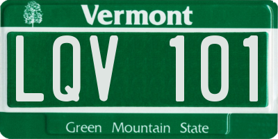 VT license plate LQV101