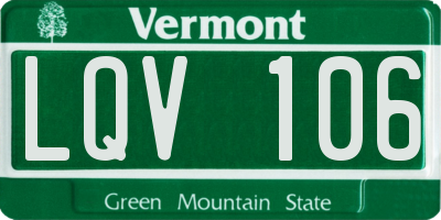 VT license plate LQV106