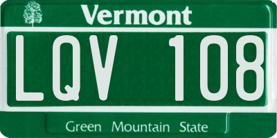 VT license plate LQV108