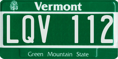VT license plate LQV112