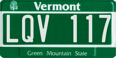 VT license plate LQV117