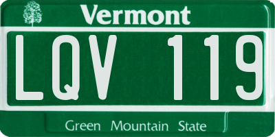 VT license plate LQV119