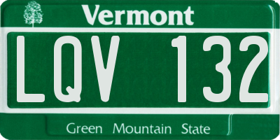 VT license plate LQV132