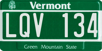 VT license plate LQV134
