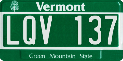 VT license plate LQV137