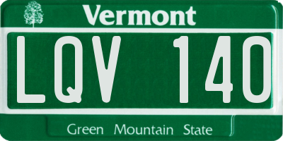 VT license plate LQV140